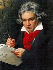 Beethoven, painted by Karl Stieler in the 1820s.